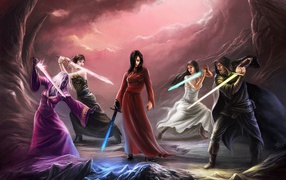 Сказочные воины с мечами