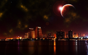 Планета нависла над городом