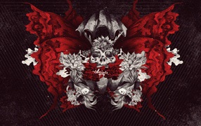 Фантазия с рыбами и черепом