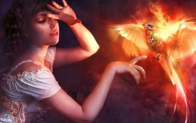 Девушка с огненной птицей