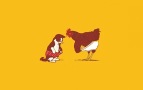 Петух и кошка