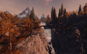 Autumn landscape of video games