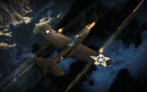 War Thunder американский истребитель в бою