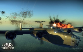 War Thunder huge plane has been hit