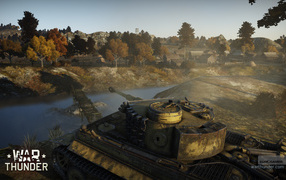 War Thunder tank is holding position