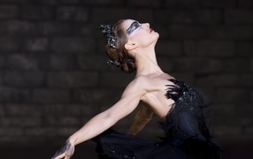 Ballerina in the form of a black swan