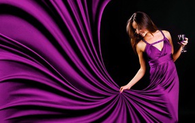Girl in purple dress