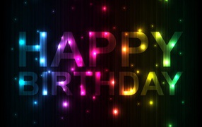 Beautiful picture on birthday, black background