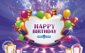 Красивая картинка с поздравлением на день рождения