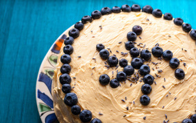 Blueberry cake on birthday