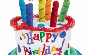 Красочный торт на день рождения
