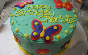  Зеленый торт на день рождения