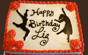  Оранжевый торт на день рождения