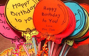 Paper balloons on birthday