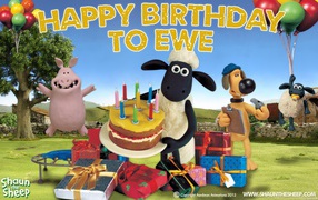 farm animals birthday card