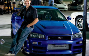 Actor Paul Walker and his awesome car