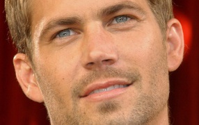 Paul Walker on the red background