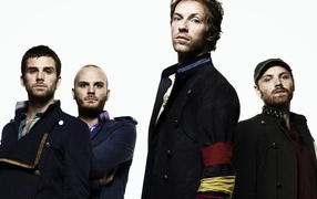 Coldplay in the white background
