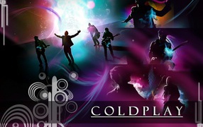 Coldplay в розовый и фиолетовый