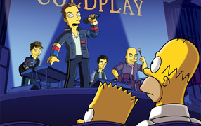 Coldplay in the simpsons 