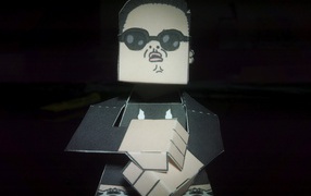 PSY в картонном стиле