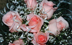 Festive bouquet of roses