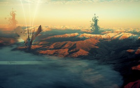 Абстрактные рисунки в горах