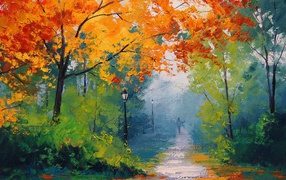 Парк осенью