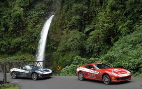 Cars waterfall