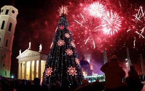 Новогодняя елка в Вильнюсе 2014