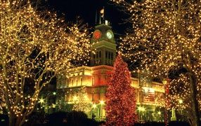 Огни города в Новый Год