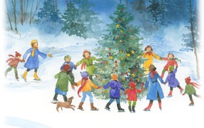 Хоровод вокруг Новогодней елки 2014