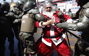 Пьяный дед  мороз