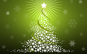 Зеленая Новогодняя елка 2014