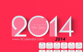 Счастливого Нового Года 2014, календарь