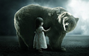 The girl and the bear