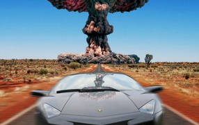 Атомный взрыв на дороге