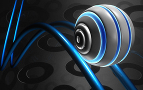 Шар катится по рельсам