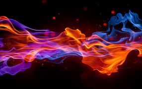 	 Multicolored abstraction smoke