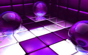 Фиолетовые шары