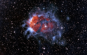 Emission nebula in space