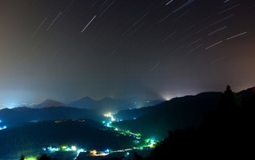 Night stars long exposure 