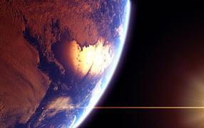 Отражение солнца от океана