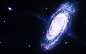 Спиральная галактика в космосе