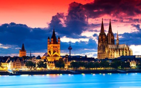 Cologne Cathedral At Dusk