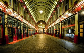 Streets of London at night