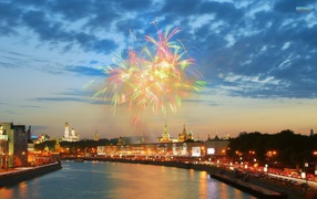 Fireworks in moscow