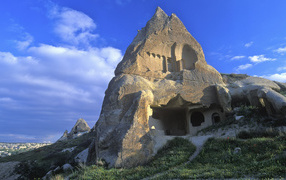 Fairy chimneys Turkey the House in the hill