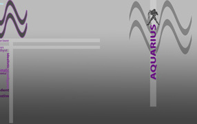 Знак зодиака водолей, серый фон