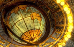 Globe and signs of the zodiac